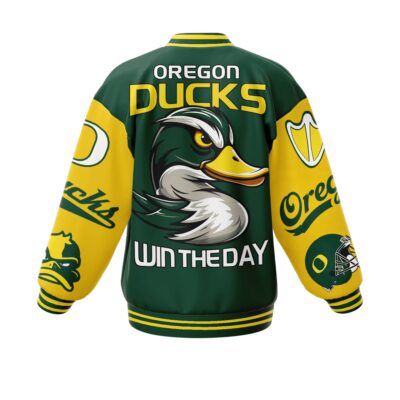 Oregon Ducks NCAA Baseball Jacket For Fan CFB1018 2 Oregon Ducks NCAA Baseball Jacket For Fan CFB1018 2
