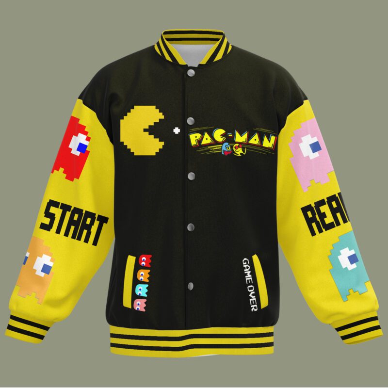 Pac Man Baseball Jacket For Fan CFB1022 1