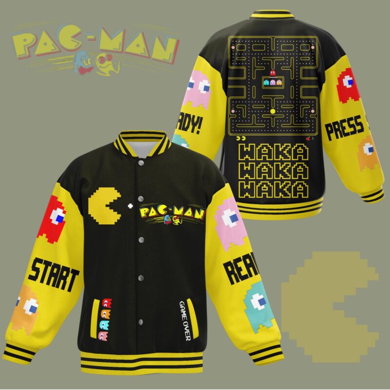 Pac Man Baseball Jacket For Fan CFB1022