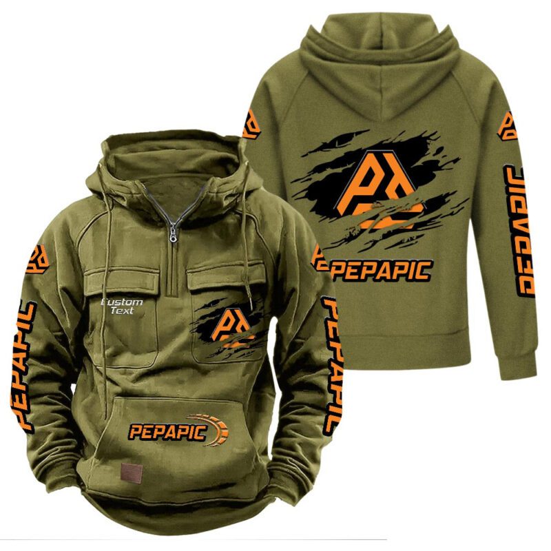 Pepapic Vintage Quarter Zip Hoodie Retro Hoodie LQZ1050 3
