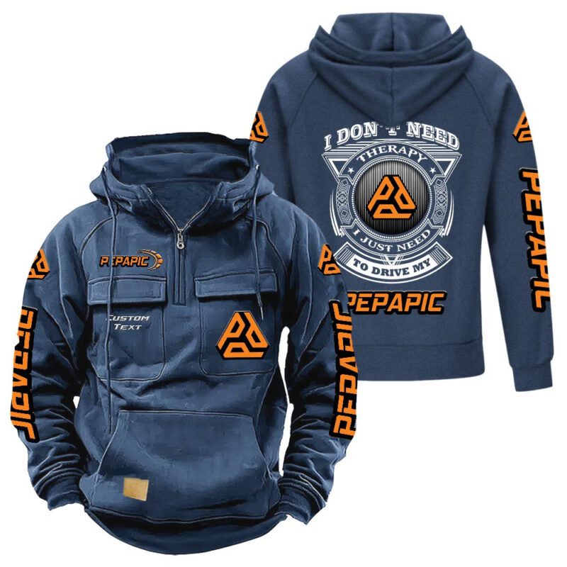Pepapic Vintage Quarter Zip Hoodie Retro Hoodie LQZ1280 2
