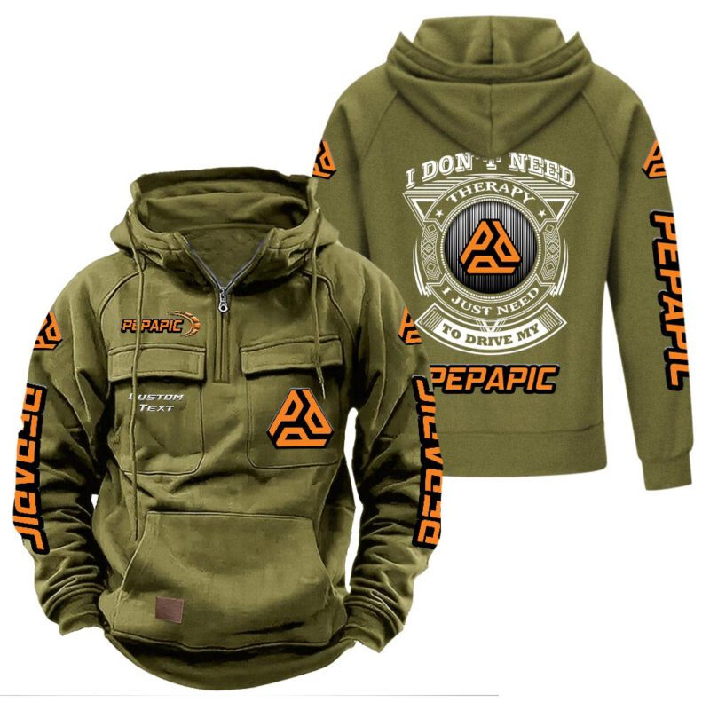 Pepapic Vintage Quarter Zip Hoodie Retro Hoodie LQZ1280 3