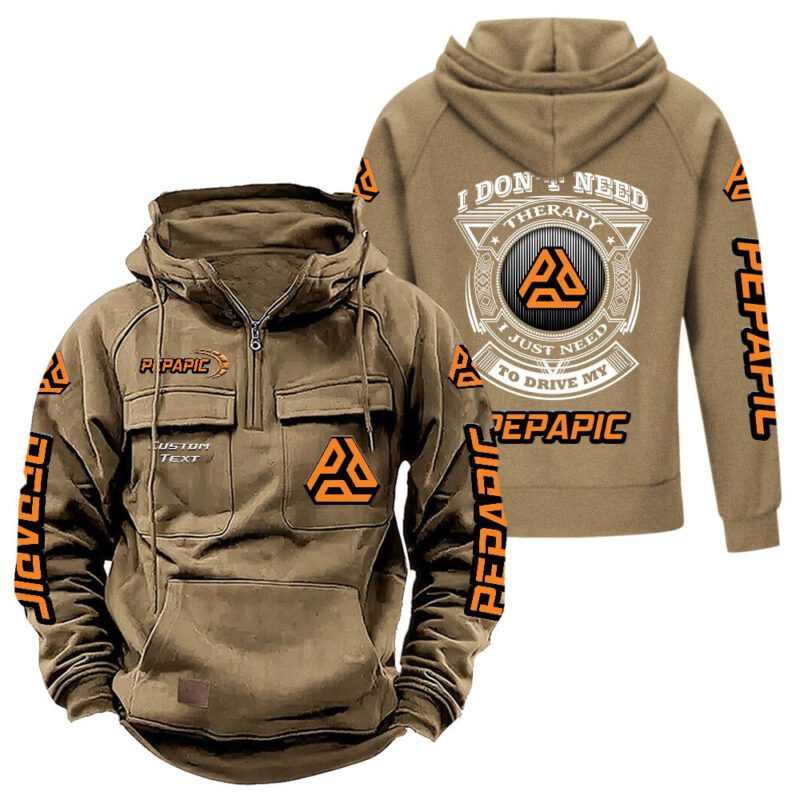 Pepapic Vintage Quarter Zip Hoodie Retro Hoodie LQZ1280 4