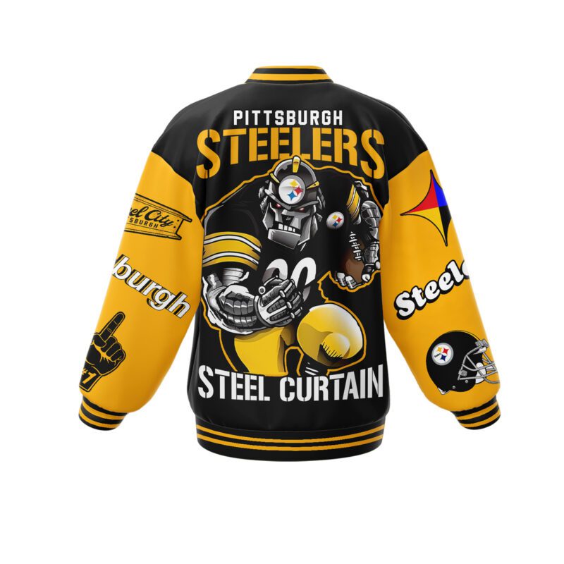 Pittsburgh Steelers NFL Baseball Jacket For Fan CFB1014 2
