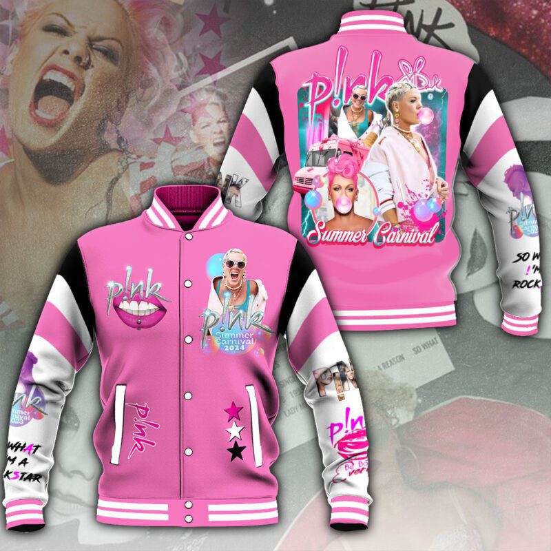 P!nk Music Baseball Jacket For Fan CFB1266