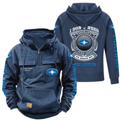 Polaris Vintage Quarter Zip Hoodie Retro Hoodie LQZ1205 2