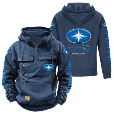 Polaris Vintage Quarter Zip Hoodie Retro Hoodie LQZ1306 2