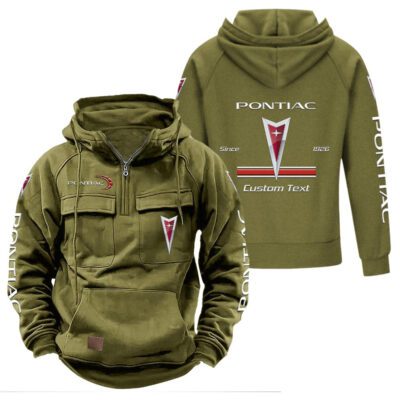 Pontiac Vintage Quarter Zip Hoodie Retro Hoodie LQZ1107 3