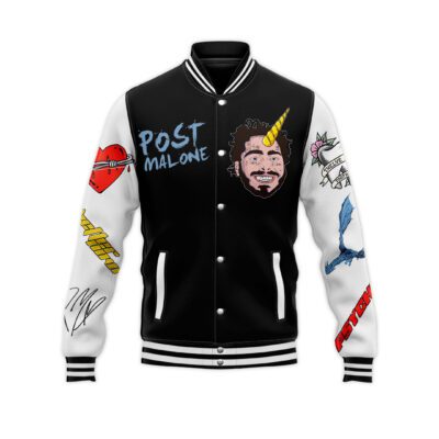 Post Malone Baseball Jacket For Fan CFB1655 1 Post Malone Baseball Jacket For Fan CFB1655 1