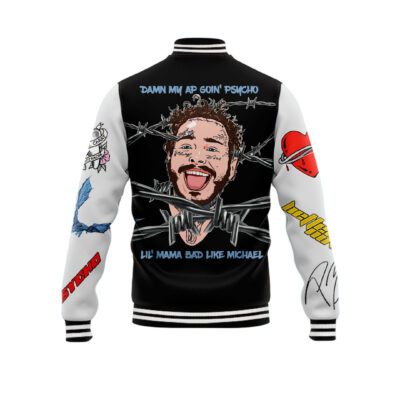 Post Malone Baseball Jacket For Fan CFB1655 2 Post Malone Baseball Jacket For Fan CFB1655 2