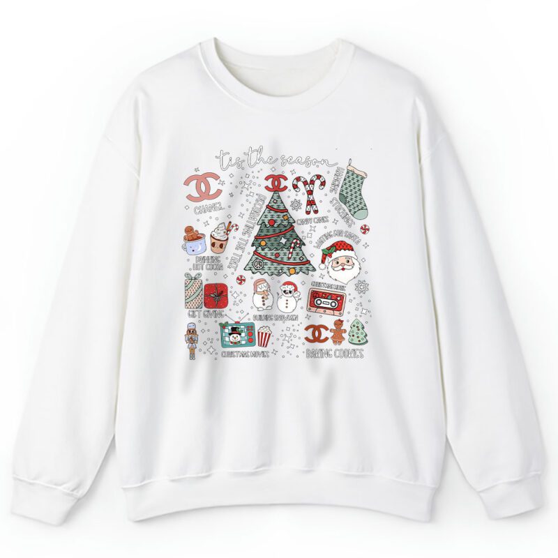 Retro Christmas Tis The Season Chanel Unisex Sweatshirt TAS22148 1