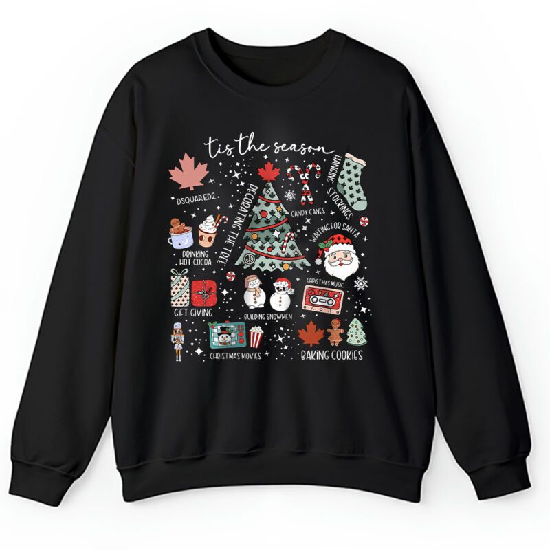 Retro Christmas Tis The Season Dsquared2 Unisex Sweatshirt TAS22151