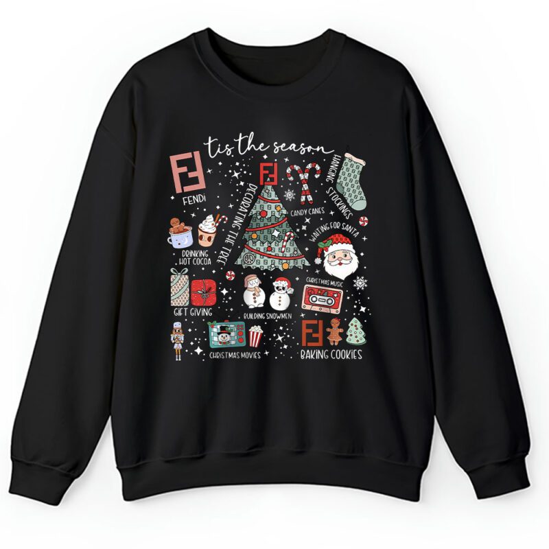 Retro Christmas Tis The Season Fendi Unisex Sweatshirt TAS22152