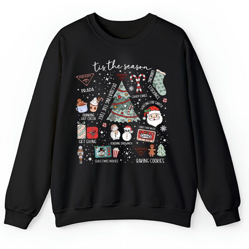 Retro Christmas Tis The Season Prada Unisex Sweatshirt TAS22156