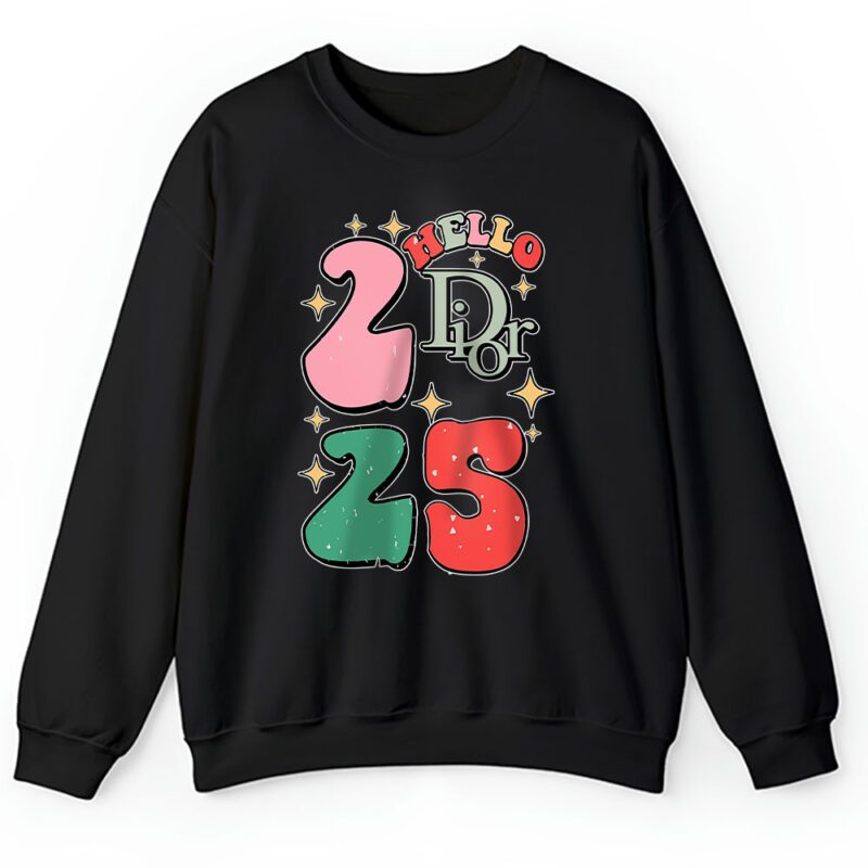 Retro Cute Merry Christmas And Happy New Year Dior Unisex Sweatshirt TAS22140