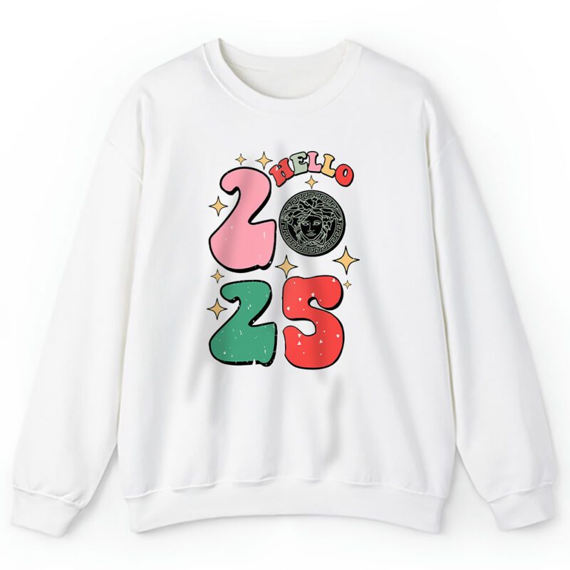 Retro Cute Merry Christmas And Happy New Year Versace Unisex Sweatshirt TAS22147 1