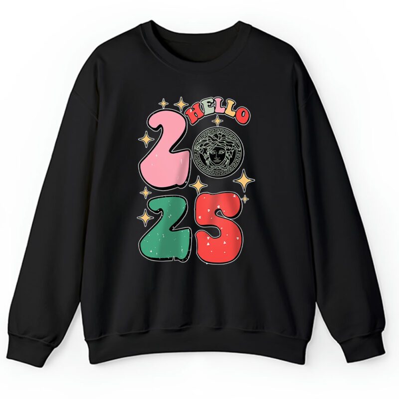 Retro Cute Merry Christmas And Happy New Year Versace Unisex Sweatshirt TAS22147