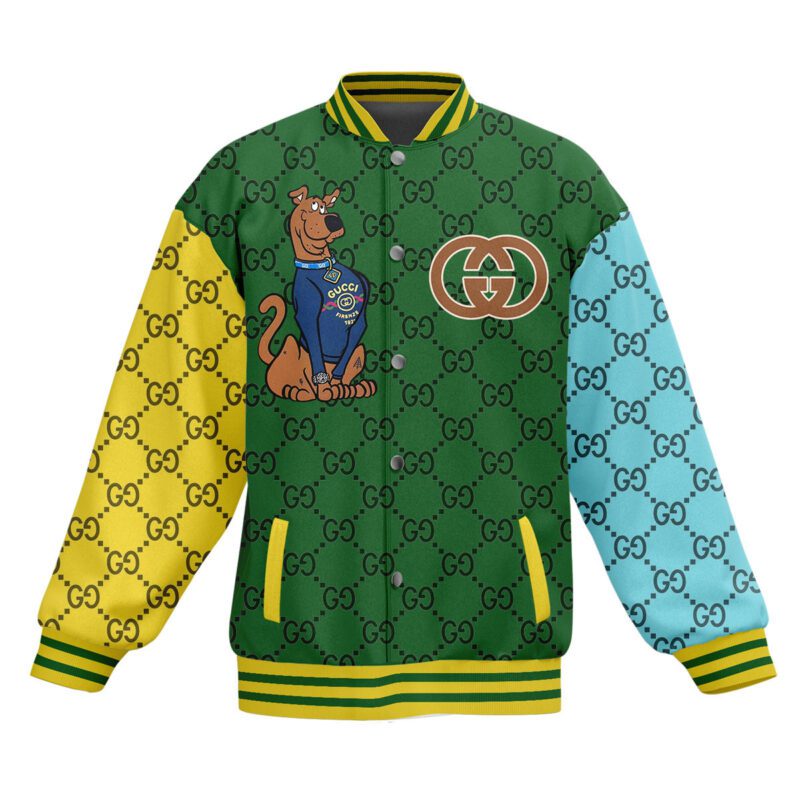 Scooby Doo Gucci Pattern Baseball Jacket For Fan CFB1615 1