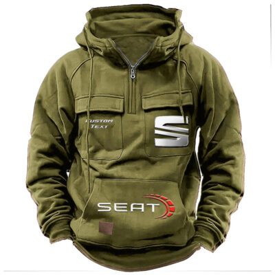 Seat Vintage Quarter Zip Hoodie Retro Hoodie LQZ1499 3
