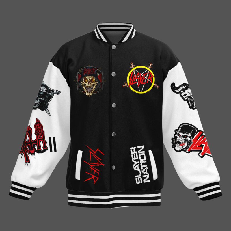 Slayer Baseball Jacket For Fan CFB1608 1