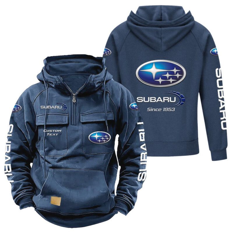 Subaru Vintage Quarter Zip Hoodie Retro Hoodie LQZ1430 2