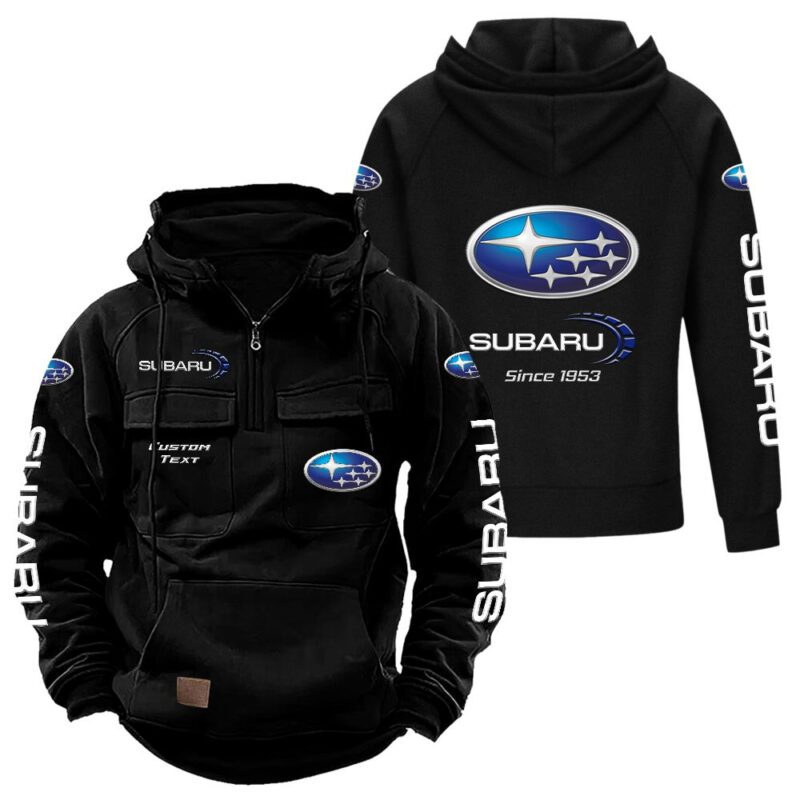 Subaru Vintage Quarter Zip Hoodie Retro Hoodie LQZ1430