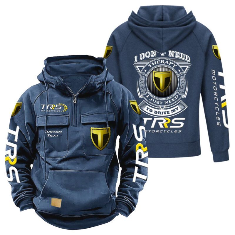 TRS Vintage Quarter Zip Hoodie Retro Hoodie LQZ1199 2