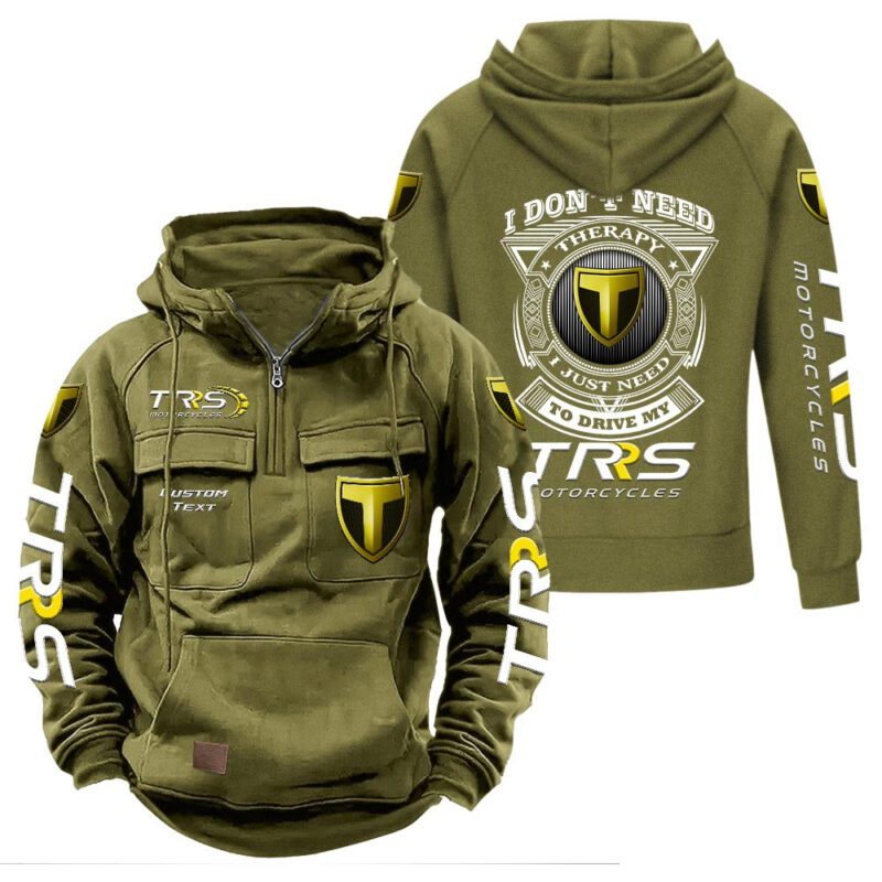 TRS Vintage Quarter Zip Hoodie Retro Hoodie LQZ1199 3