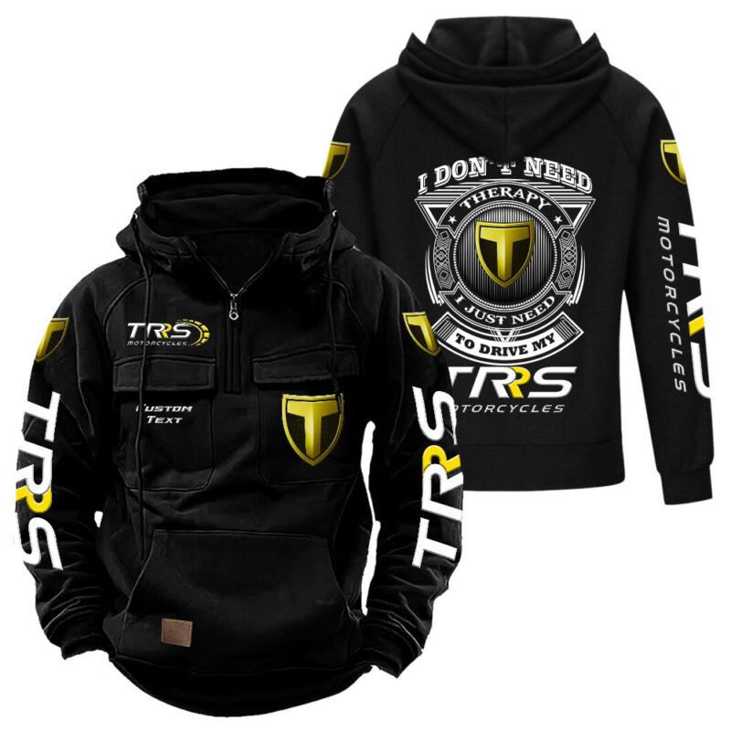 TRS Vintage Quarter Zip Hoodie Retro Hoodie LQZ1199