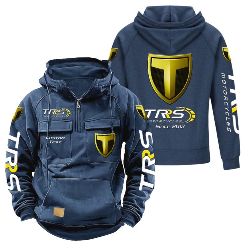 TRS Vintage Quarter Zip Hoodie Retro Hoodie LQZ1309 2