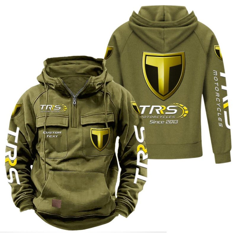 TRS Vintage Quarter Zip Hoodie Retro Hoodie LQZ1309 3
