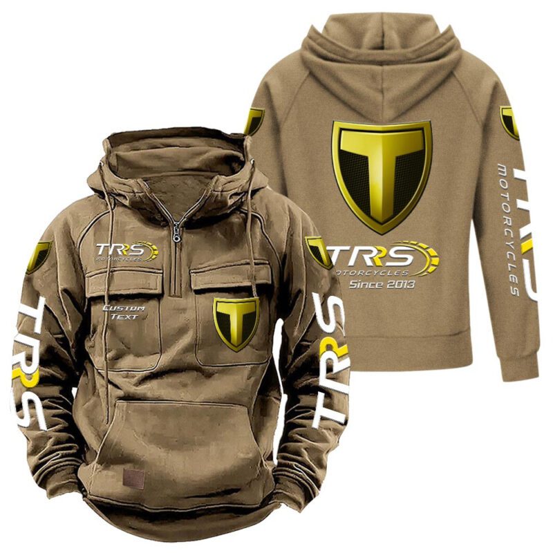TRS Vintage Quarter Zip Hoodie Retro Hoodie LQZ1309 4
