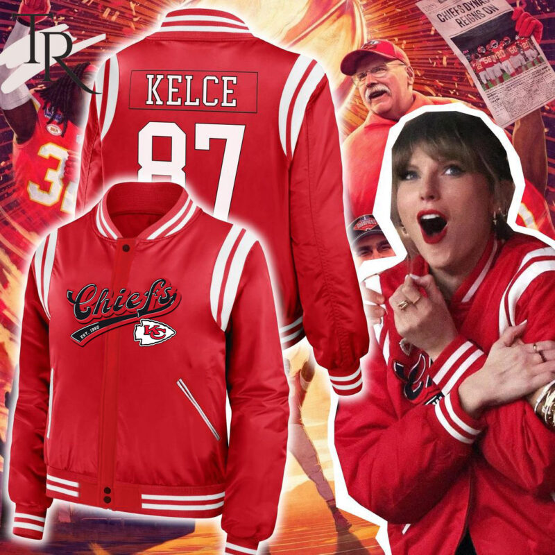 Taylor Swift & Kelce Kansas City Chiefs Women's Baseball Jacket TBJ1153