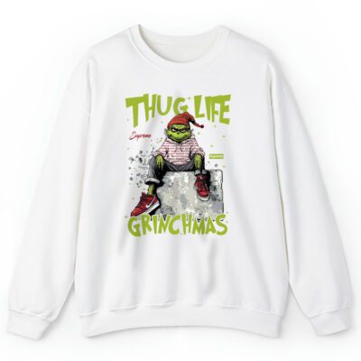 Thug Life Retro Christmas Grinch Supreme Unisex Sweatshirt TAS22204 1