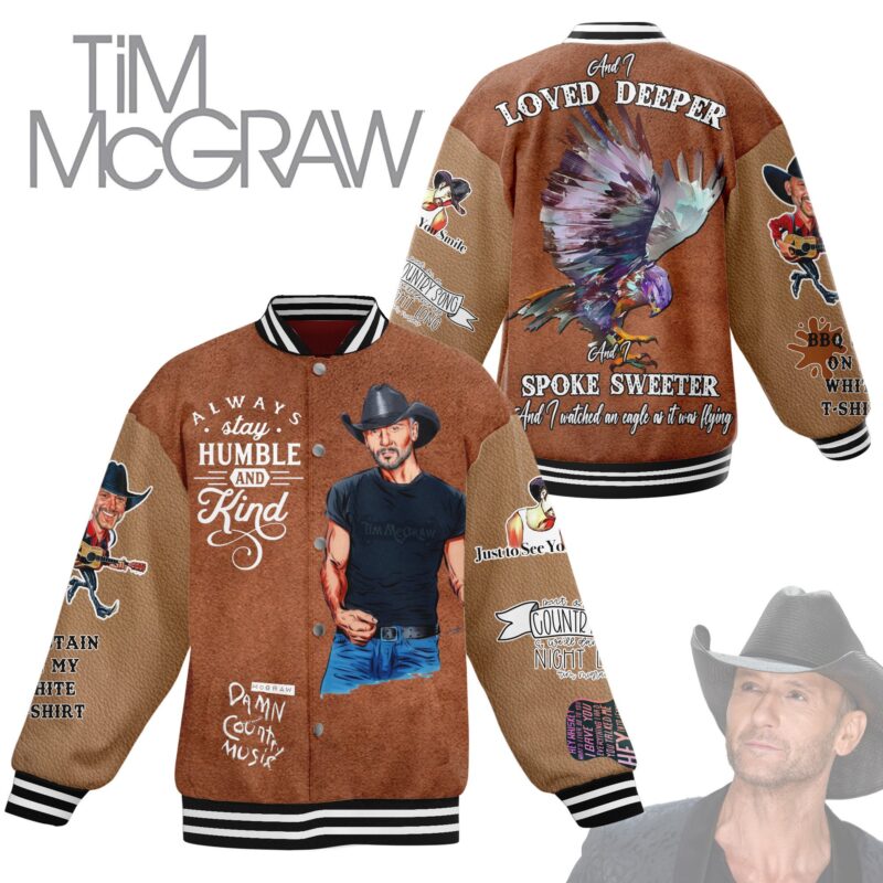 Tim McGraw Baseball Jacket For Fan CFB1491