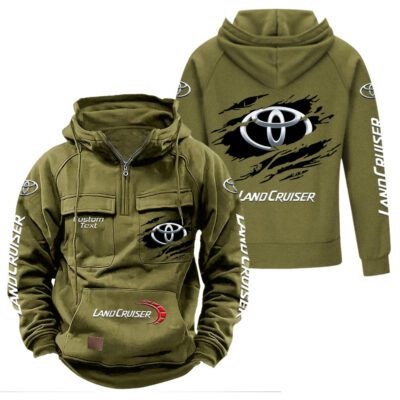 Toyota Land Cruiser Vintage Quarter Zip Hoodie Retro Hoodie LQZ1047 3