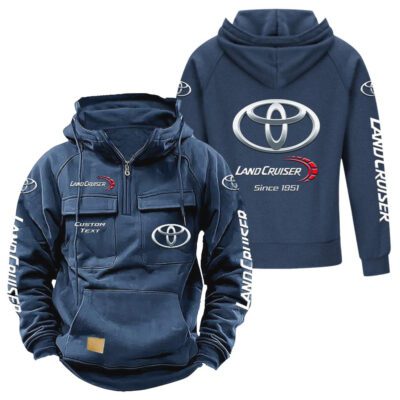 Toyota Land Cruiser Vintage Quarter Zip Hoodie Retro Hoodie LQZ1344 2