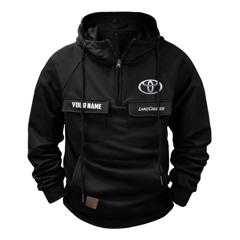 Toyota - Land Cruiser Vintage Quarter Zip Hoodie Retro Hoodie LQZ1523