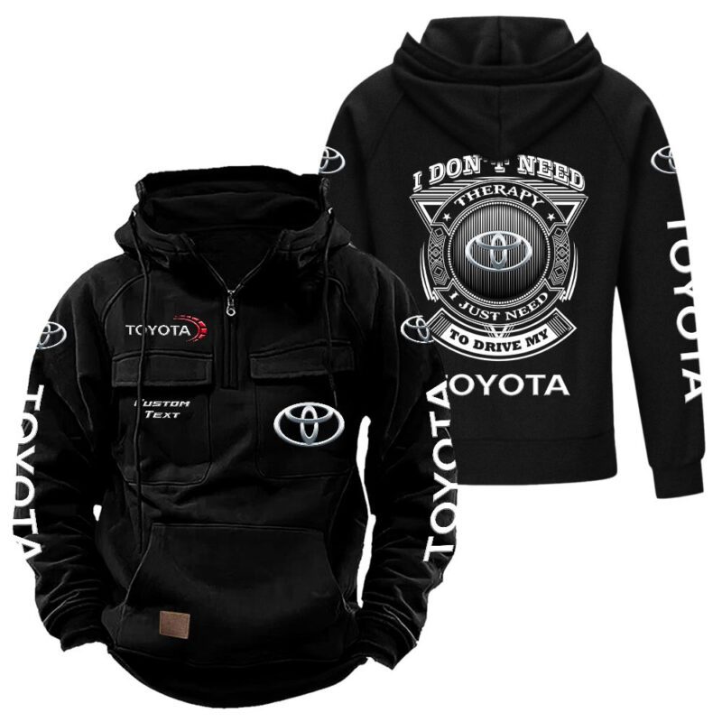 Toyota Vintage Quarter Zip Hoodie Retro Hoodie LQZ1218