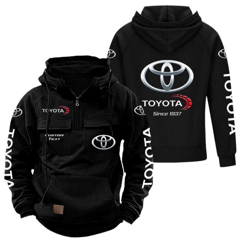 Toyota Vintage Quarter Zip Hoodie Retro Hoodie LQZ1394