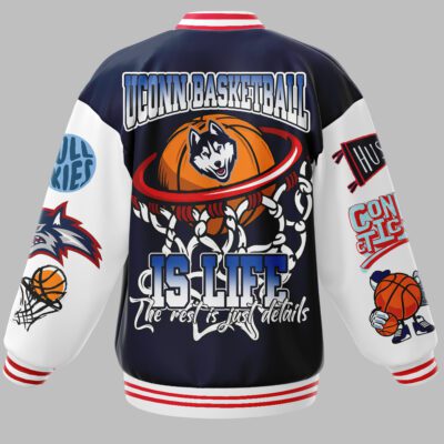 UConn Huskies NCAA Baseball Jacket For Fan CFB1013 2 UConn Huskies NCAA Baseball Jacket For Fan CFB1013 2