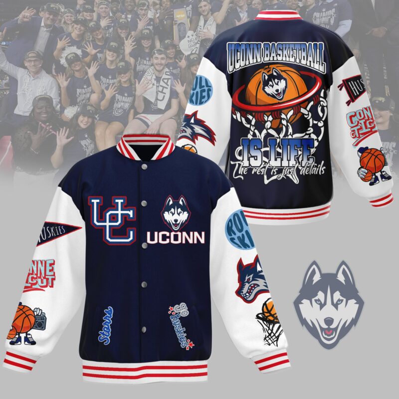 UConn Huskies NCAA Baseball Jacket For Fan CFB1013