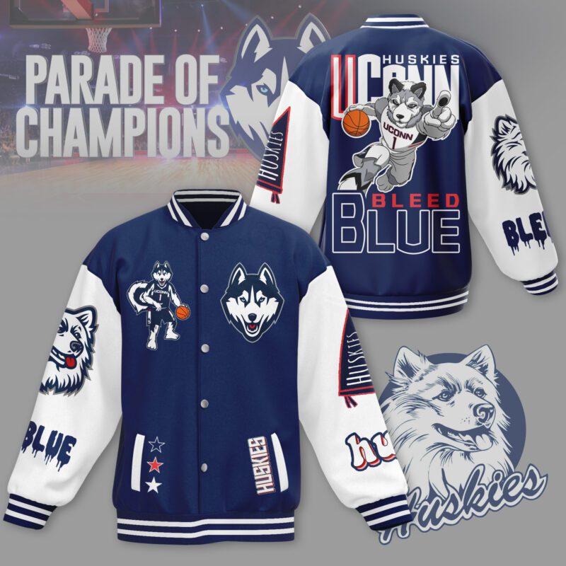 Uconn Huskies NCAA Baseball Jacket For Fan CFB1462