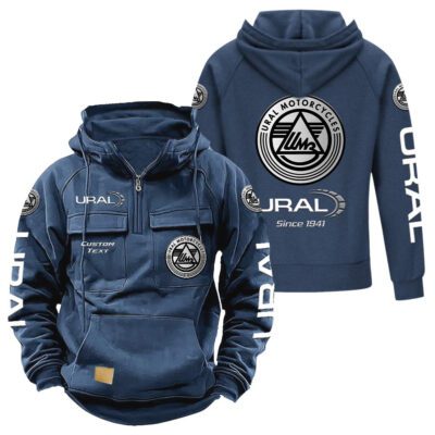 Ural Vintage Quarter Zip Hoodie Retro Hoodie LQZ1322 2