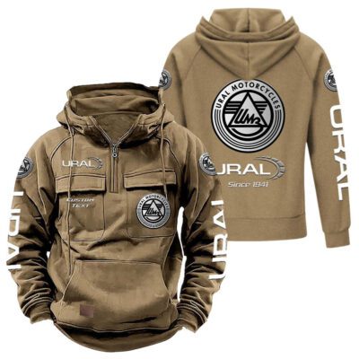 Ural Vintage Quarter Zip Hoodie Retro Hoodie LQZ1322 4