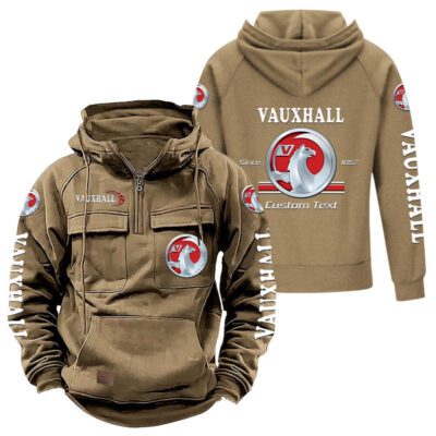 Vauxhall Vintage Quarter Zip Hoodie Retro Hoodie LQZ1151 4 Vauxhall Vintage Quarter Zip Hoodie Retro Hoodie LQZ1151 4