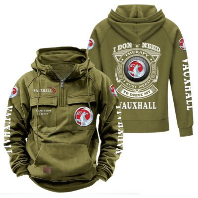 Vauxhall Vintage Quarter Zip Hoodie Retro Hoodie LQZ1251 3