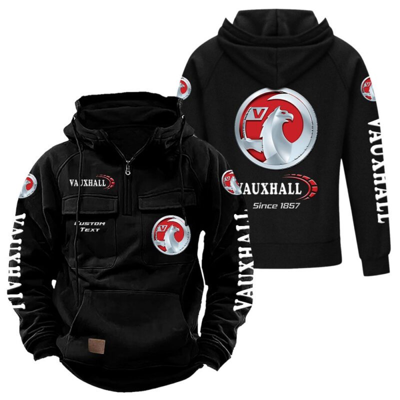 Vauxhall Vintage Quarter Zip Hoodie Retro Hoodie LQZ1361