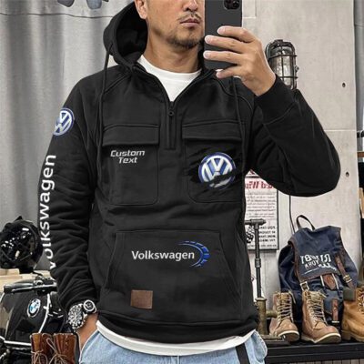 Volkswagen Vintage Quarter Zip Hoodie Retro Hoodie LQZ1062 1