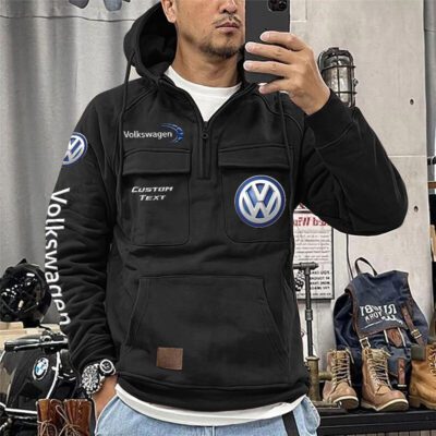 Volkswagen Vintage Quarter Zip Hoodie Retro Hoodie LQZ1287 1
